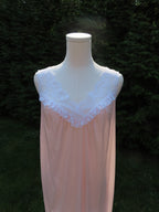 1960s Milco Lingerie pink and white nightgown