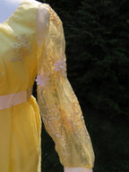 1970s handmade yellow mini dress
