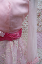 1960s pink empire waist mini dress