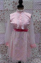 1960s pink empire waist mini dress