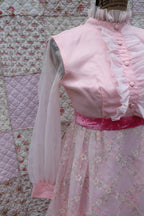 1960s pink empire waist mini dress