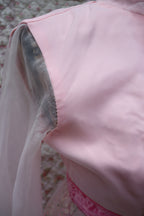 1960s pink empire waist mini dress