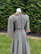 1950s handmade houndstooth fit and flare dress