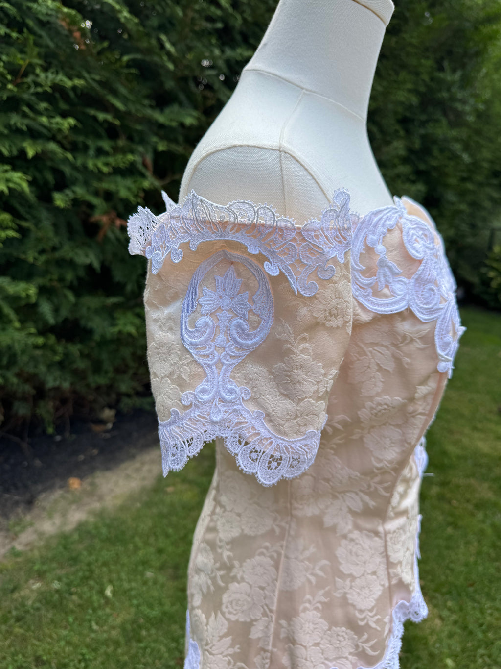 1980s Scott McClintock pink formal dress
