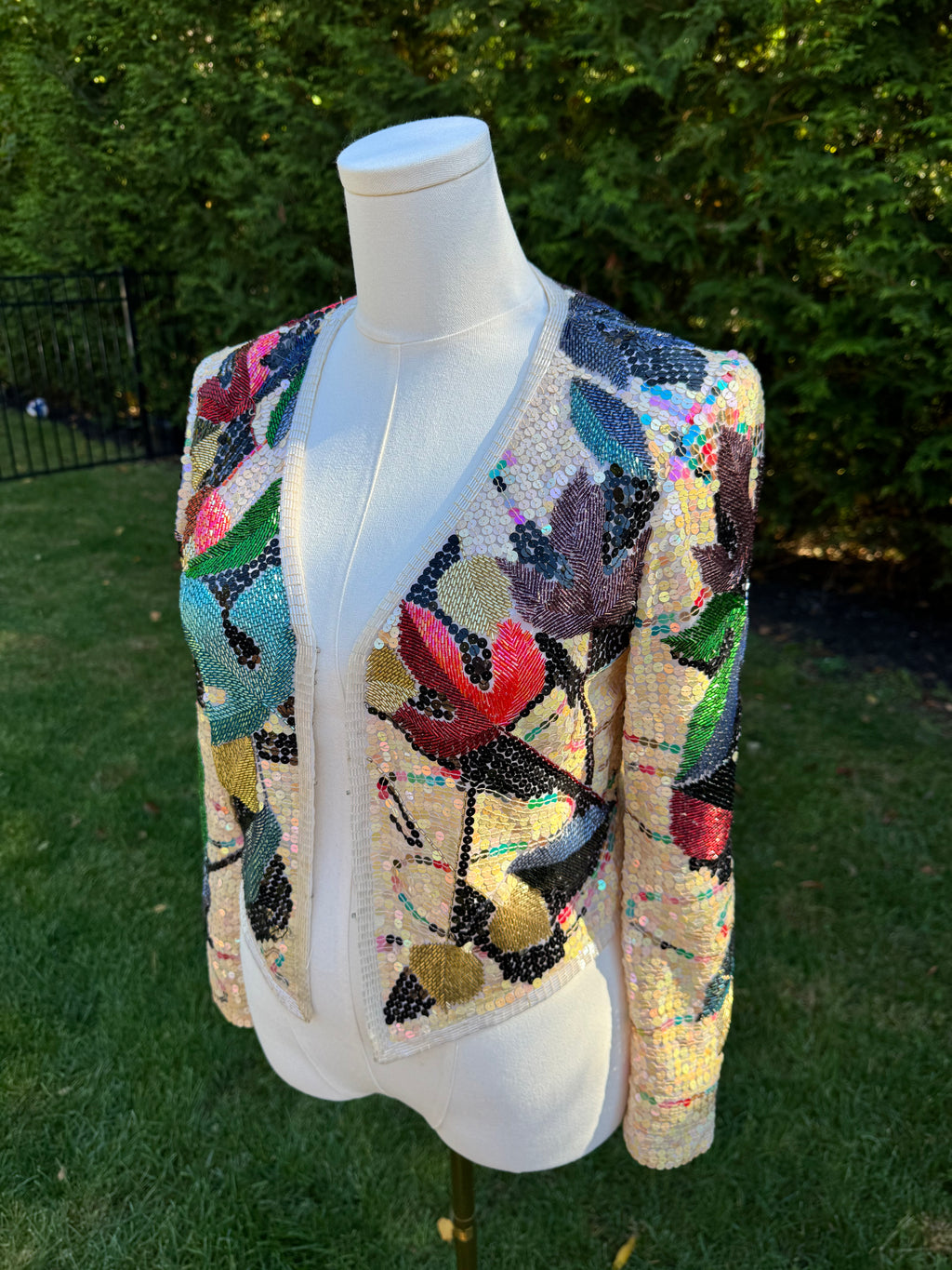 1980s 100% silk Jack Bryan for Saks Fifth Avenue beaded jacket