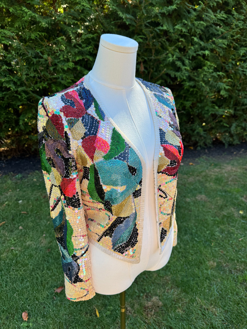 1980s 100% silk Jack Bryan for Saks Fifth Avenue beaded jacket