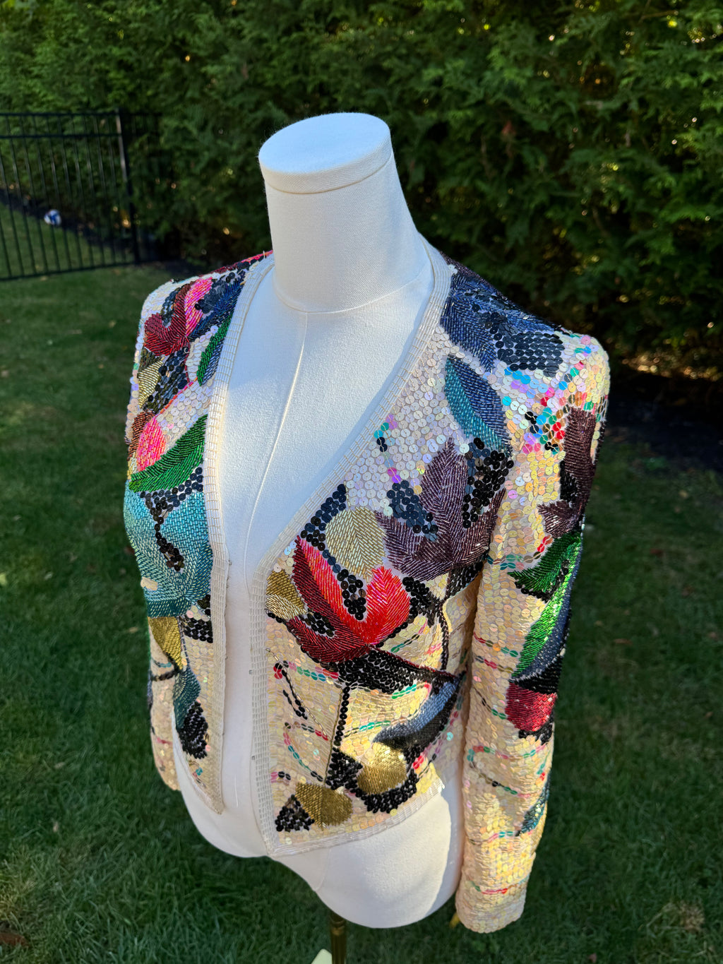 1980s 100% silk Jack Bryan for Saks Fifth Avenue beaded jacket
