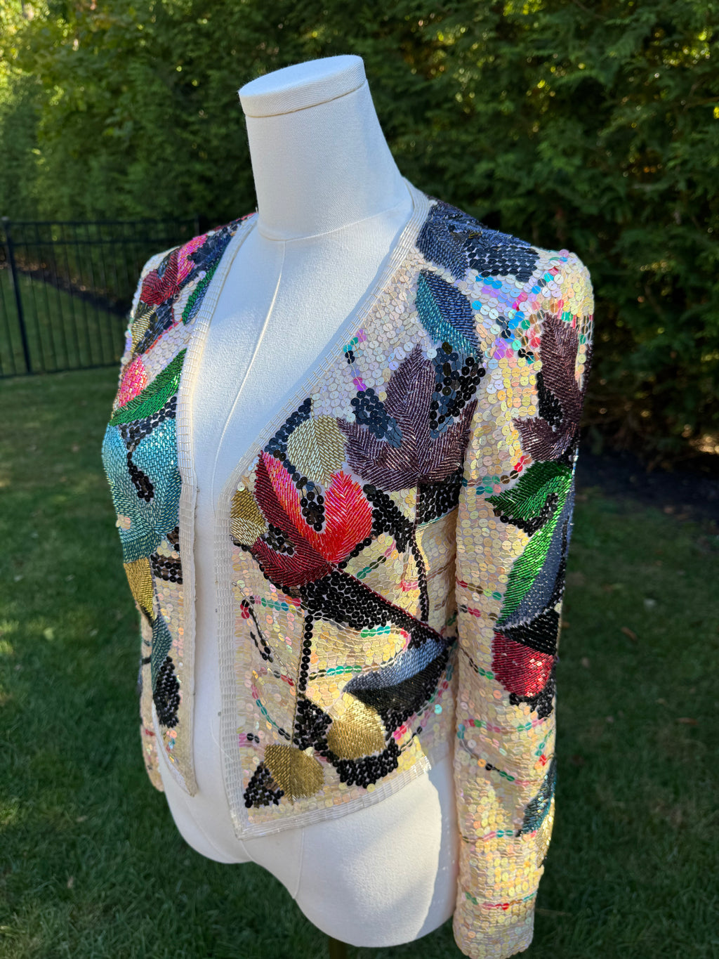 1980s 100% silk Jack Bryan for Saks Fifth Avenue beaded jacket