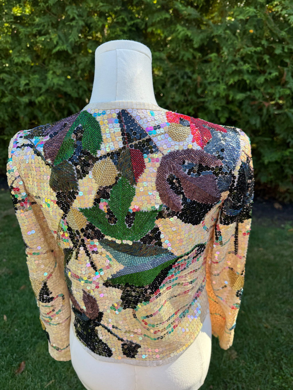 1980s 100% silk Jack Bryan for Saks Fifth Avenue beaded jacket